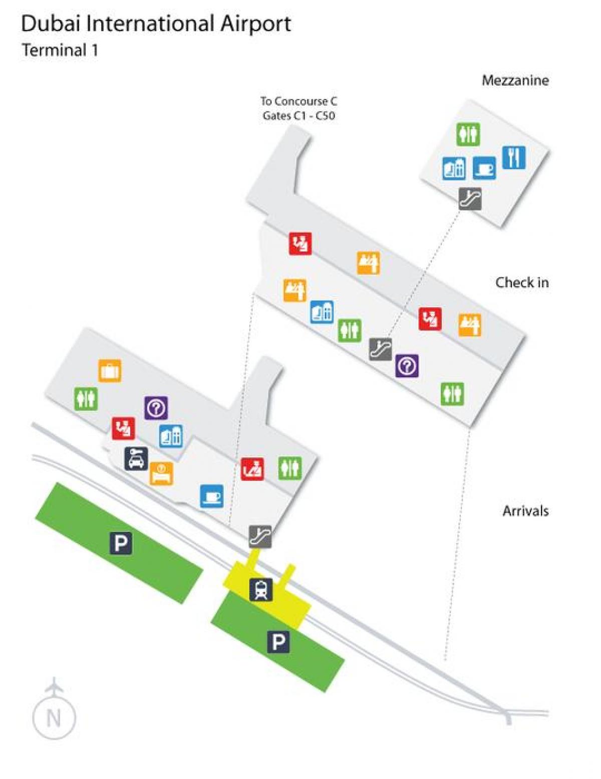 Dubai terminal 1 map