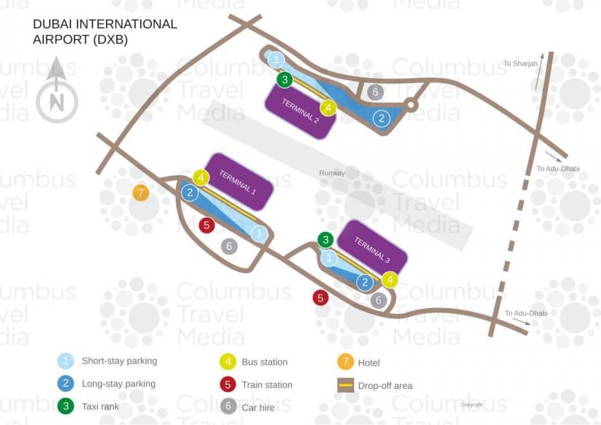 map of Dubai airport