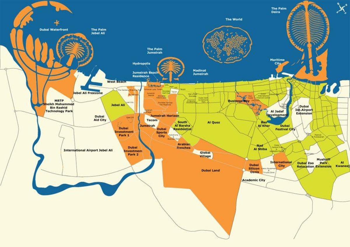 Dubai map islands