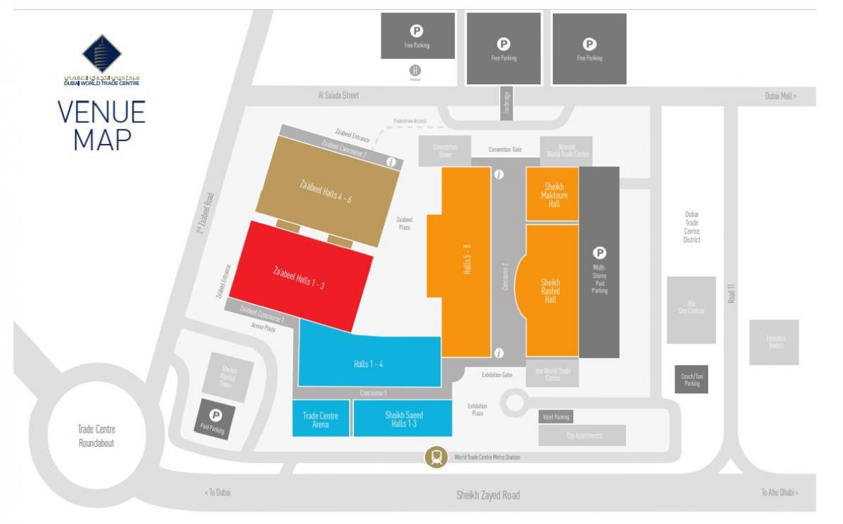 map of Dubai mall parking