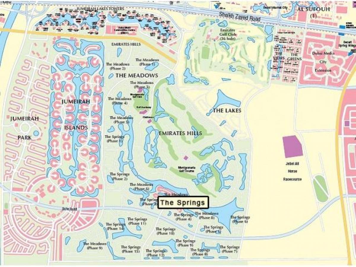 map of Dubai meadows