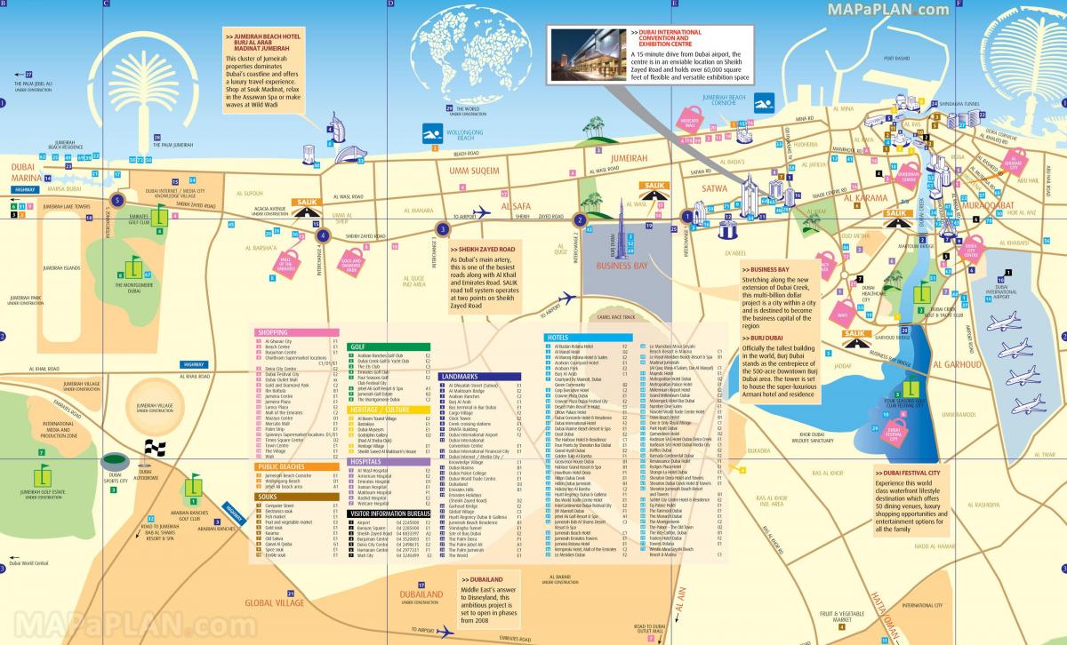 map of Dubai souks