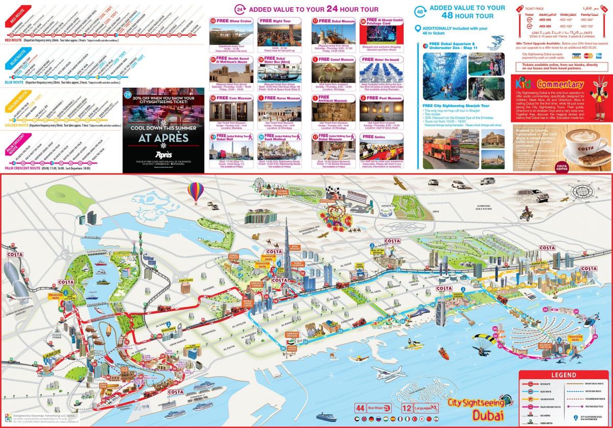Dubai tour map