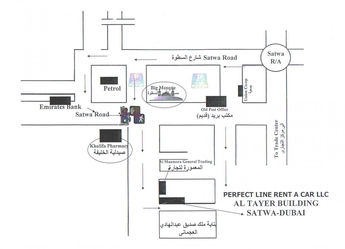Dubai Satwa map