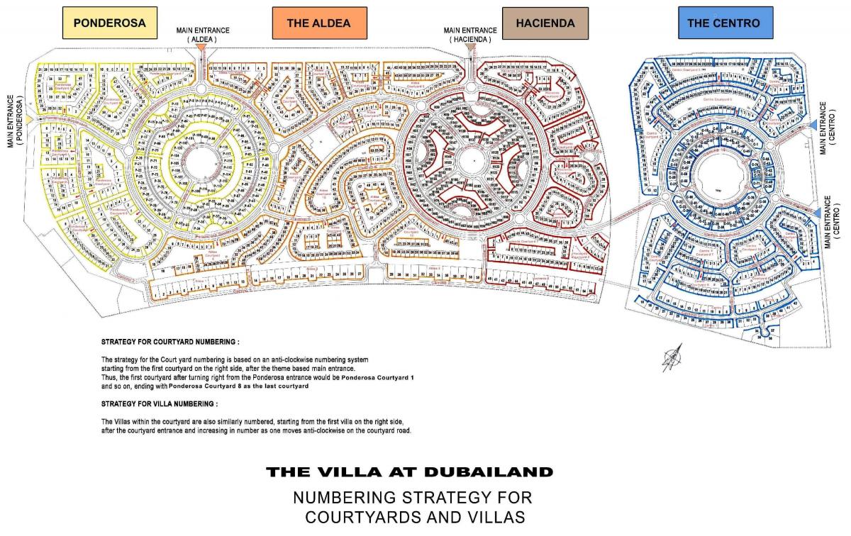 the villa Dubai location map