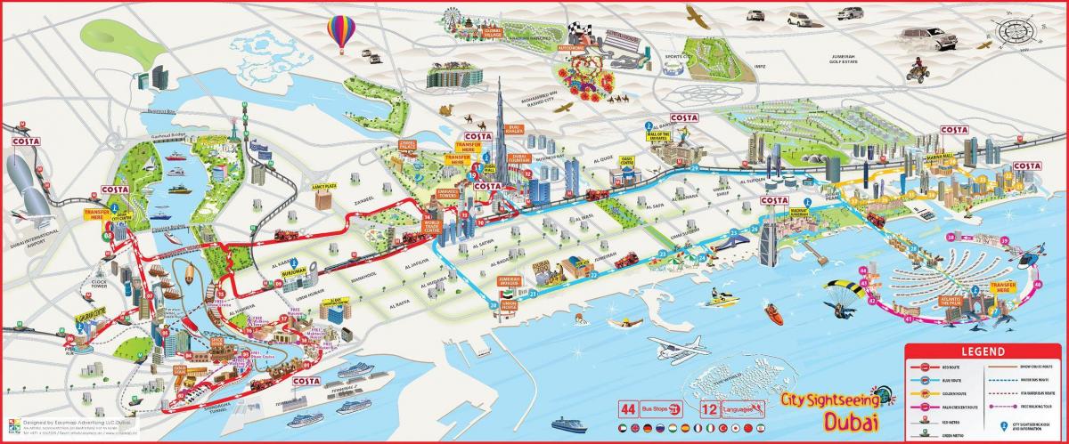 map of the walk Dubai
