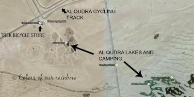 Al Qudra Lake location map