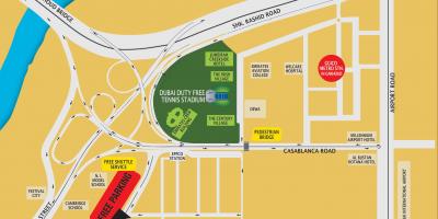 Dubai duty free tennis stadium location map
