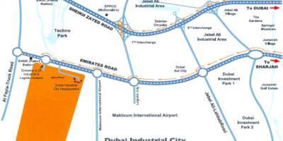 Map of Dubai industrial city