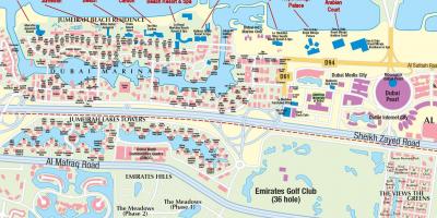 Dubai marina map with building names