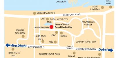 Dubai media city location map