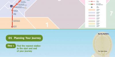 Metro map Dubai green line