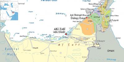 Map of Dubai united arab Emirates