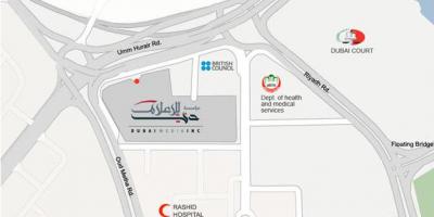 Rashid hospital Dubai location map