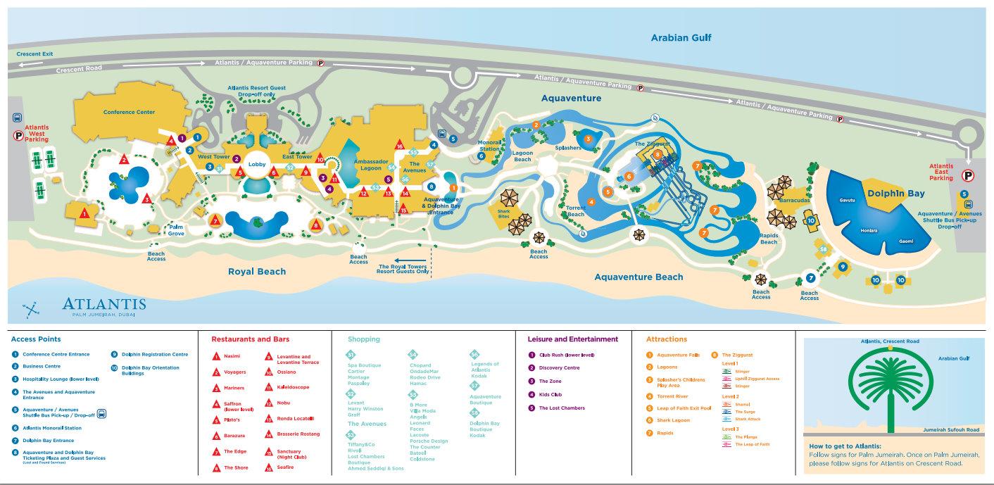 Atlantis Dubai map - Map of Atlantis Dubai (United Arab Emirates)