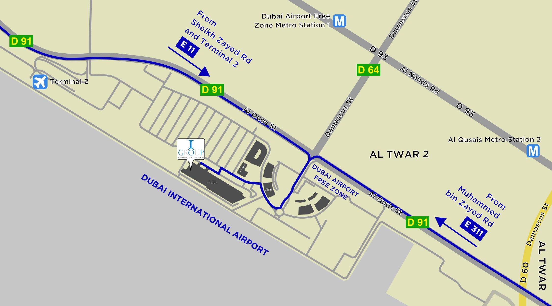 Dubai Airport Free Zone Map Map Of Dubai Airport Free Zone United