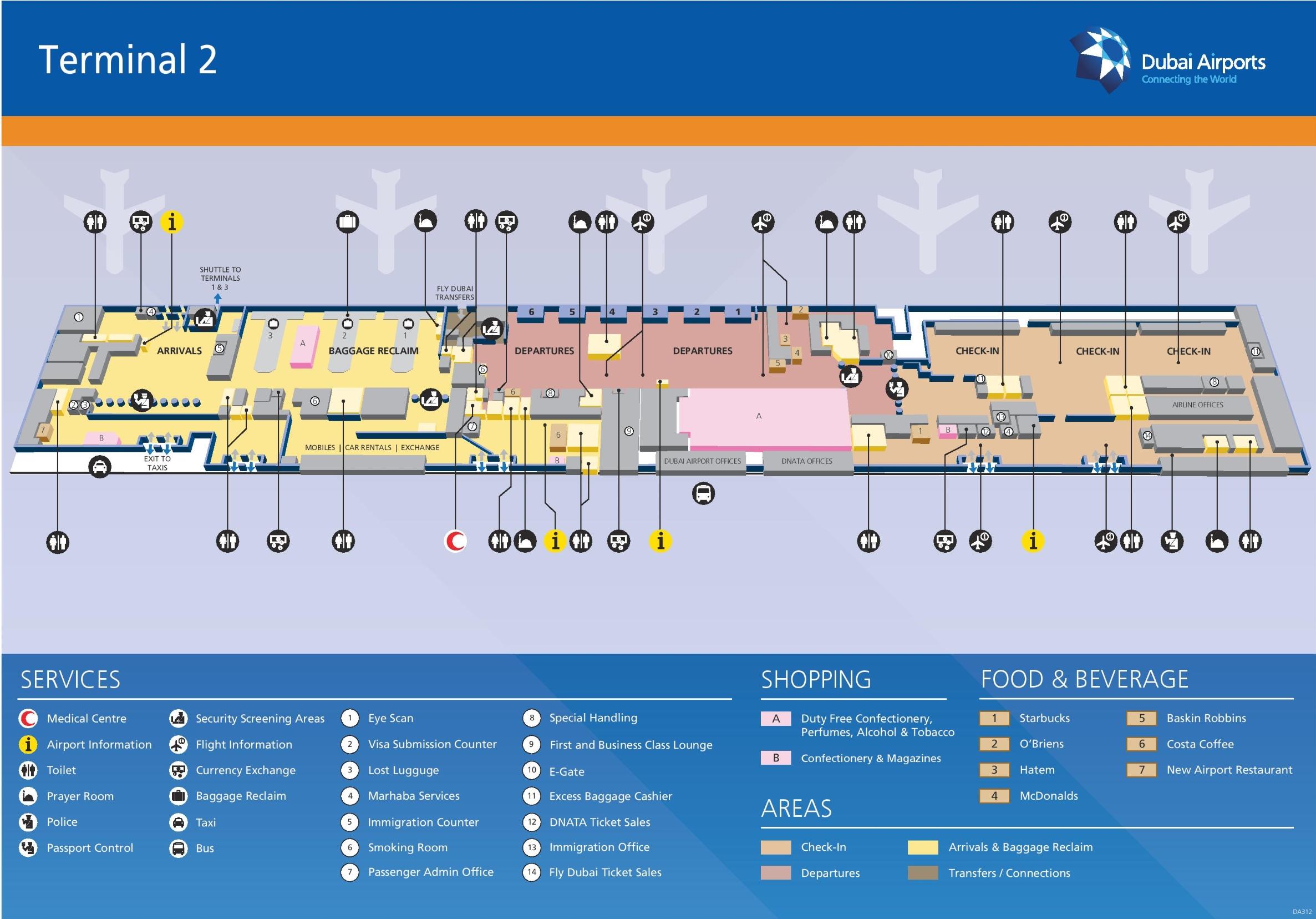 google map dubai airport terminal 2