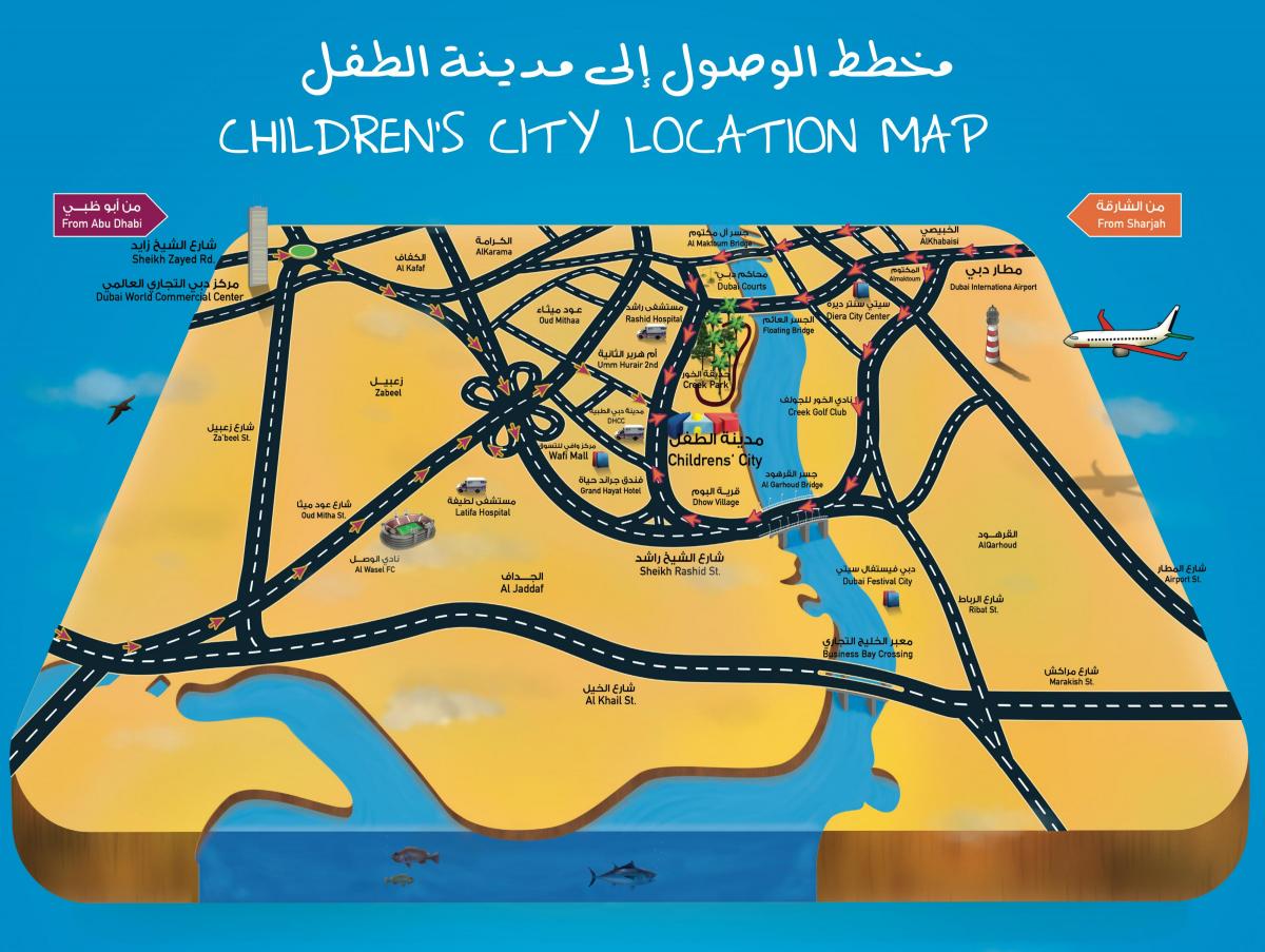 map of Children's city Dubai