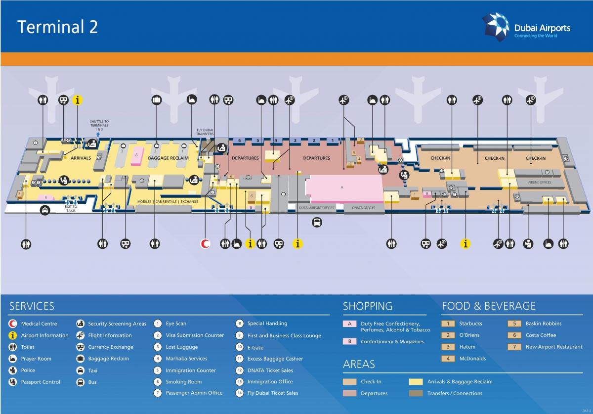 Dubai terminal 2 map