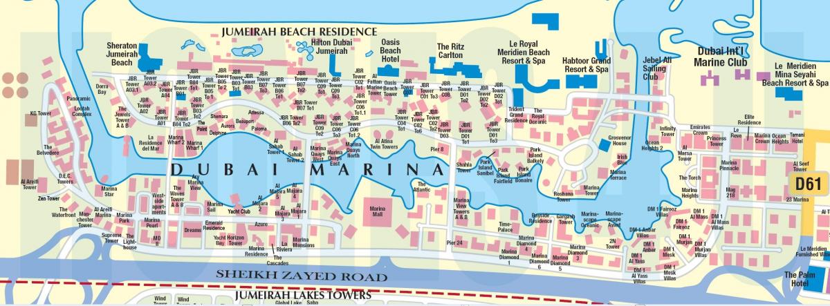 Dubai marina walk location map