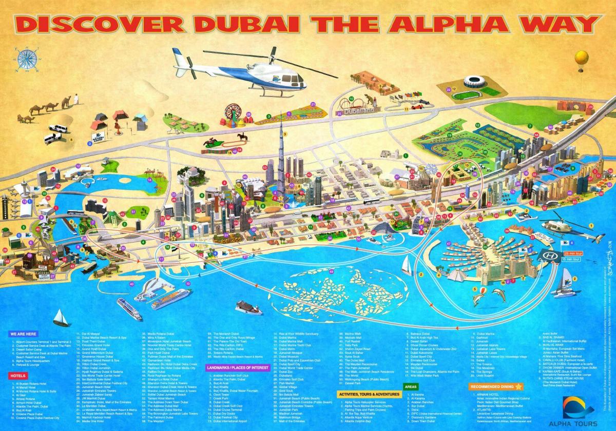 Dubai points of interest map