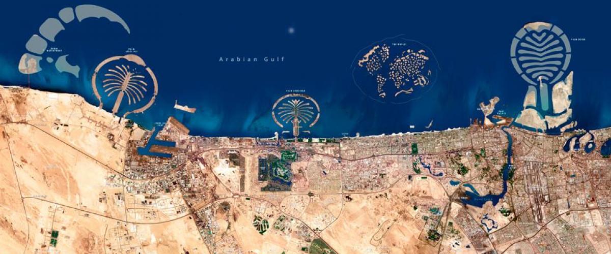 satellite map of Dubai