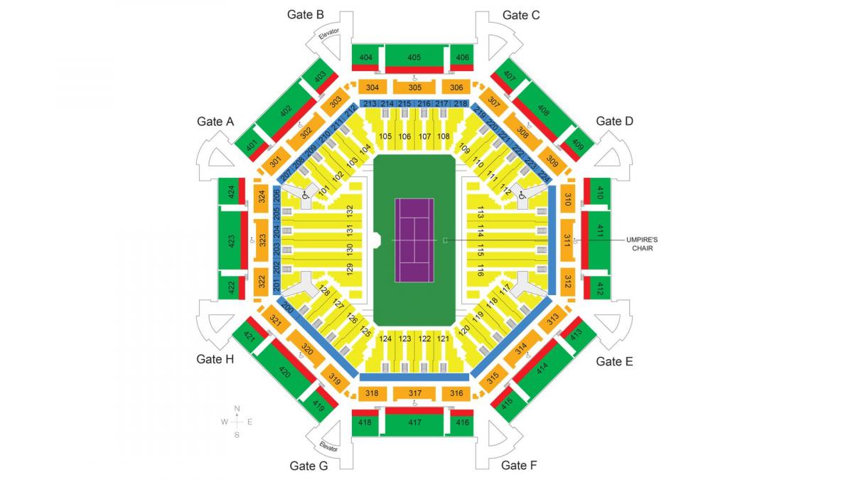 map of Dubai tennis stadium