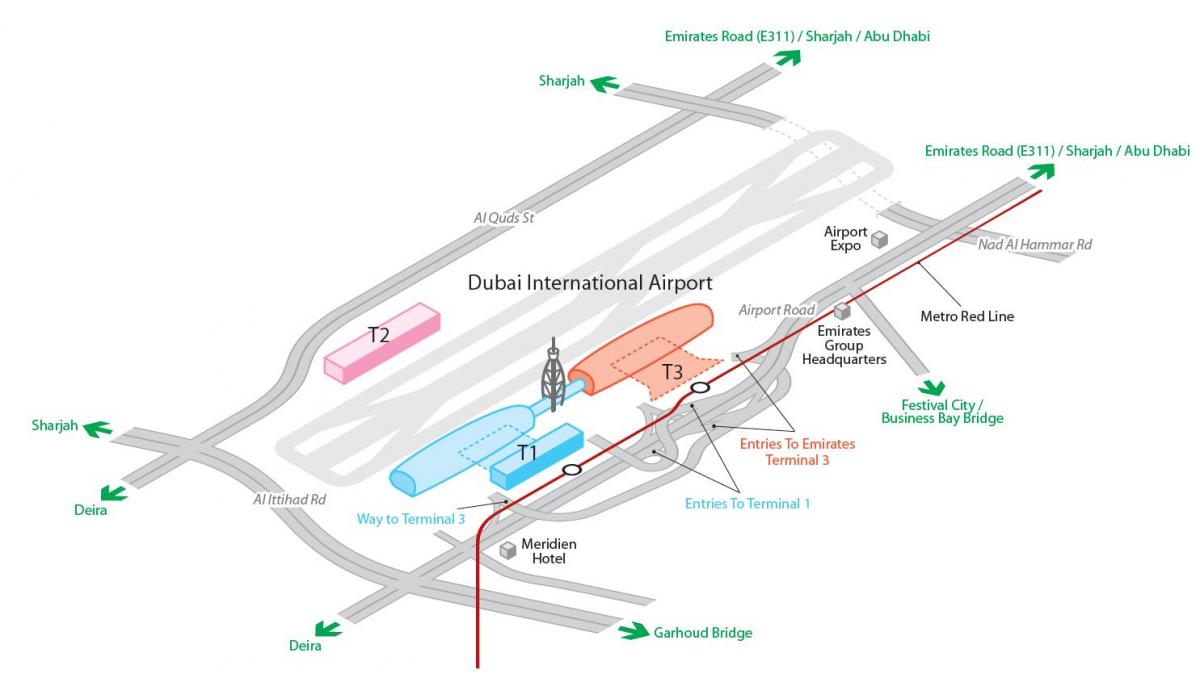 dxb airport map