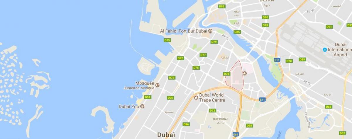 map of Oud Metha Dubai