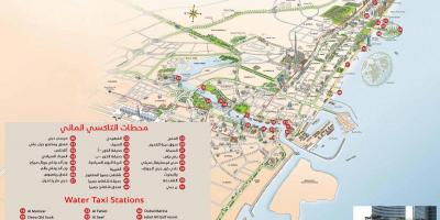 Dubai water taxi route map