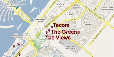 Dubai greens map