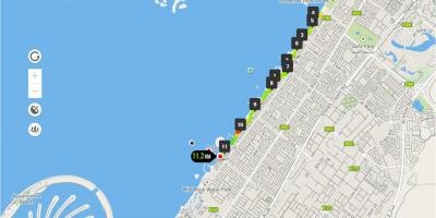 Jumeirah beach running track map