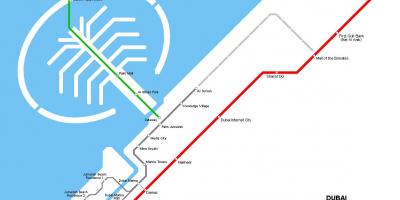 Palm Jumeirah monorail map